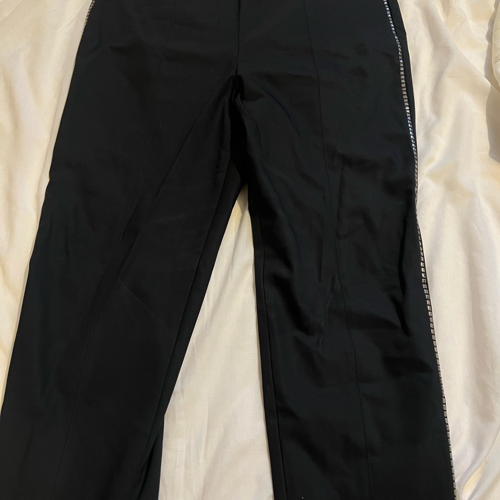 St John studded tuxedo pants .